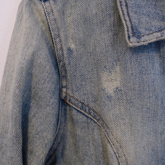 Poison Studded Cropped Denim Jacket - Picture 4 of 8